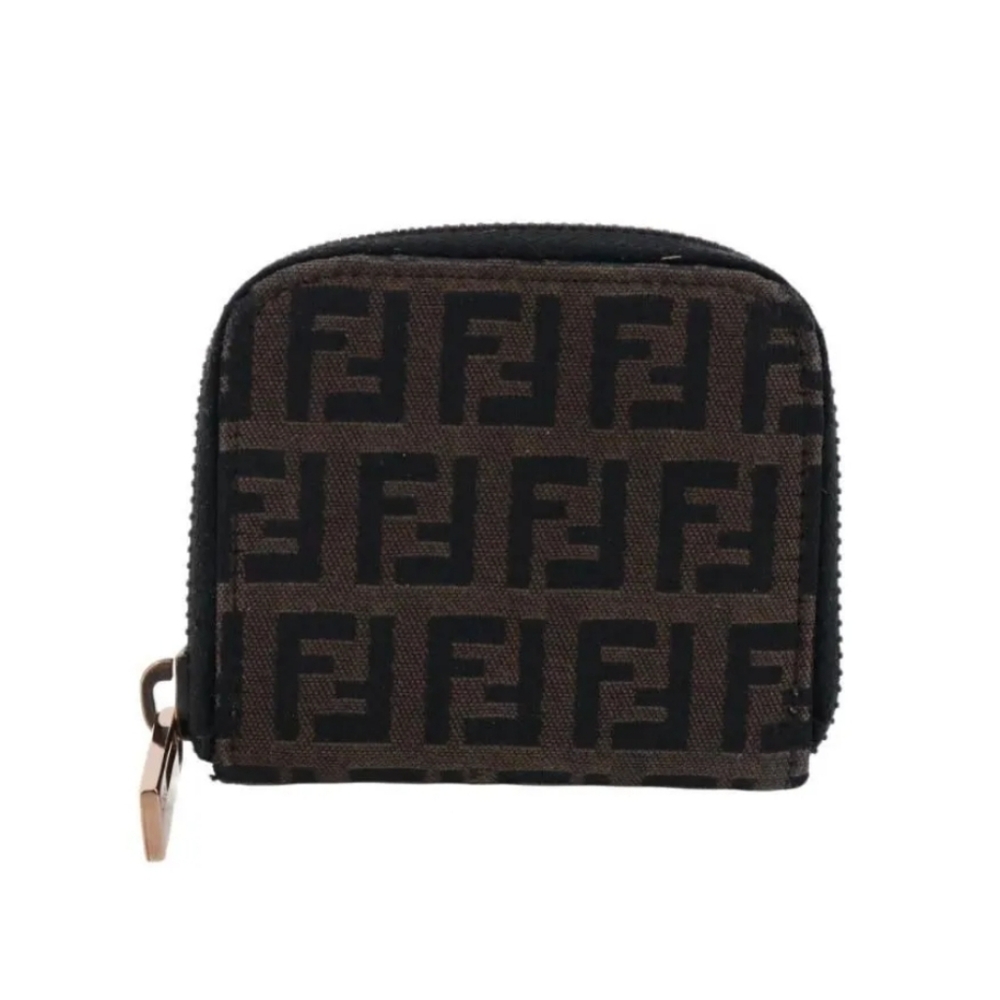 Fendi Brown Zucca Card Case